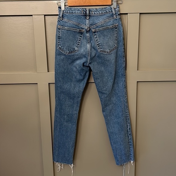 Free People We The Free Stella High Rise Skinny Jean 99% Cotton Busted Knee 26 - Picture 9 of 14